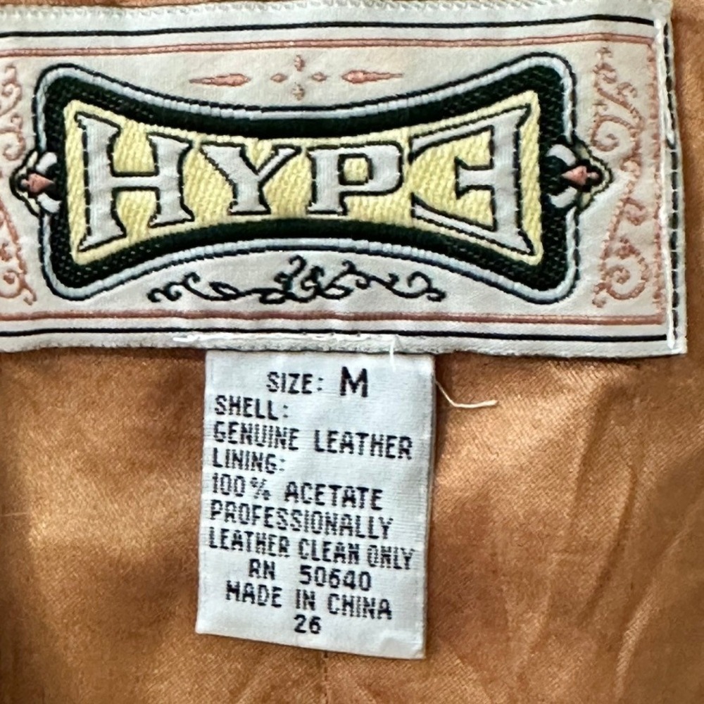 Hype Genuine Leather Suede Vest Tan Brown Western Cowboycore Medium - Picture 3 of 14